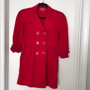 Adorable, red fall jacket